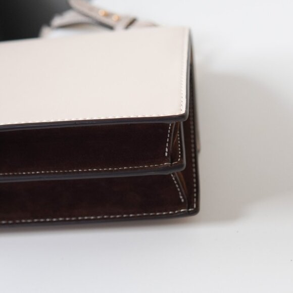 TORY BURCH MILLER BAG IN TAN AND CREAM - Picture 6 of 11